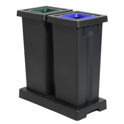 Style avfallssystem til sortering - 2x53L - Grønn / Blå
