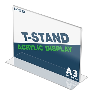 T-Stand Tverrformat Akrylholder - A3