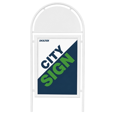 Toppdeler til City Sign gatebukker - hvit