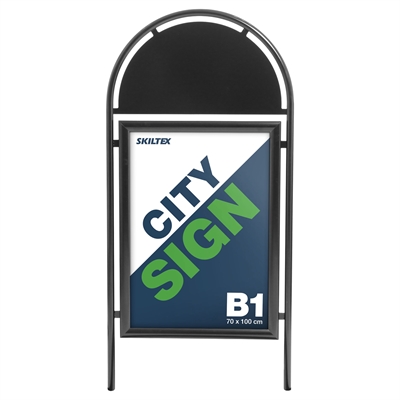 Toppdel til City Sign Gatebukk - Svart - 70x100 cm