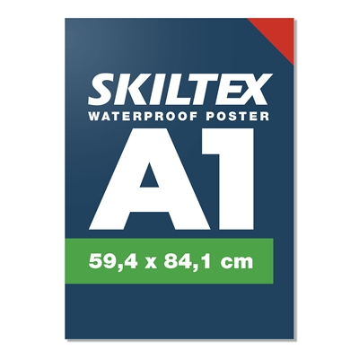 1 Stk. Utendørs vannfast plakat inkl. Trykk - A1