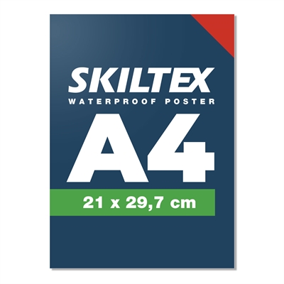1 Stk. Utendørs vannfast plakat inkl. Trykk - A4
