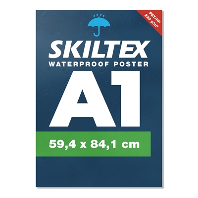 Vannfast plakat med eget trykk - A1