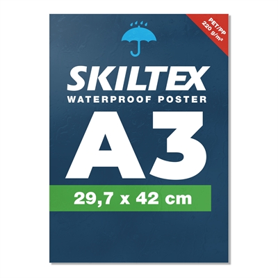 Vannfast plakat med eget trykk - A3