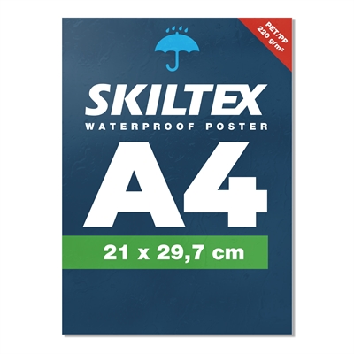 Vannfast plakat med eget trykk - A4