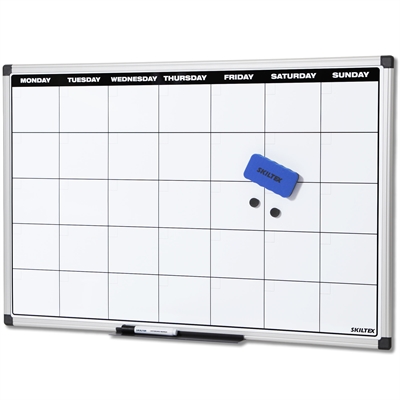 SKILTEX Whiteboard Ukestavle - 90x60 cm