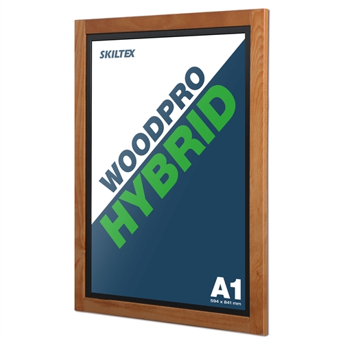 WoodPro Hybrid plakatramme / krittavle til vegg - A1