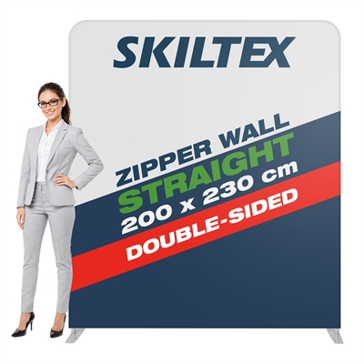 Zipper Wall Straight - 200x230 cm - Inkl. trykk på begge sider.