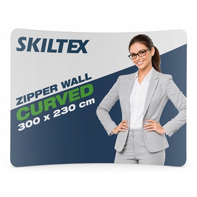 Zipper Wall Curved - 300x230 cm - Inkl. trykk