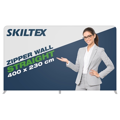 Zipper Wall Straight - 400x230 cm - Inkl. Trykk