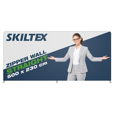 Zipper Wall Straight - 500x230 cm - Inkl. Trykk
