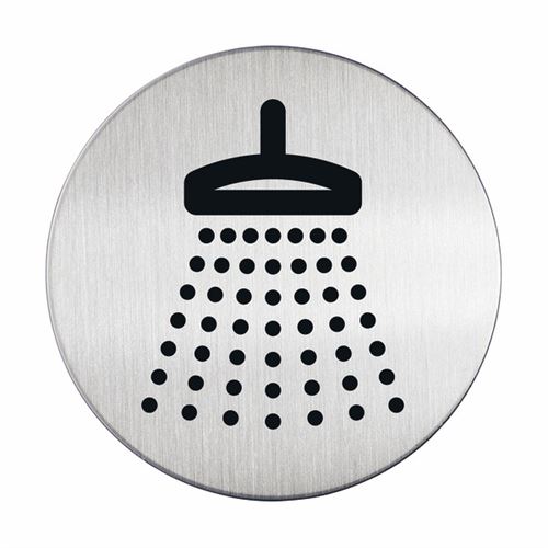 Dusj dørskilt - Rundt pictogram