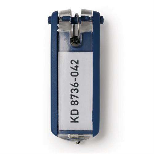 Blå nøkkelskilt til Durable nøkkelskap - 6-pakk