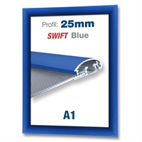 Blå Swift klikkramme med 25mm profil - A1