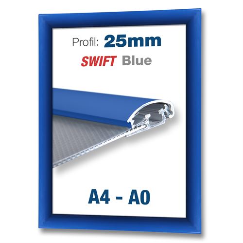 Blå Swift klikkrammer med 25mm profil