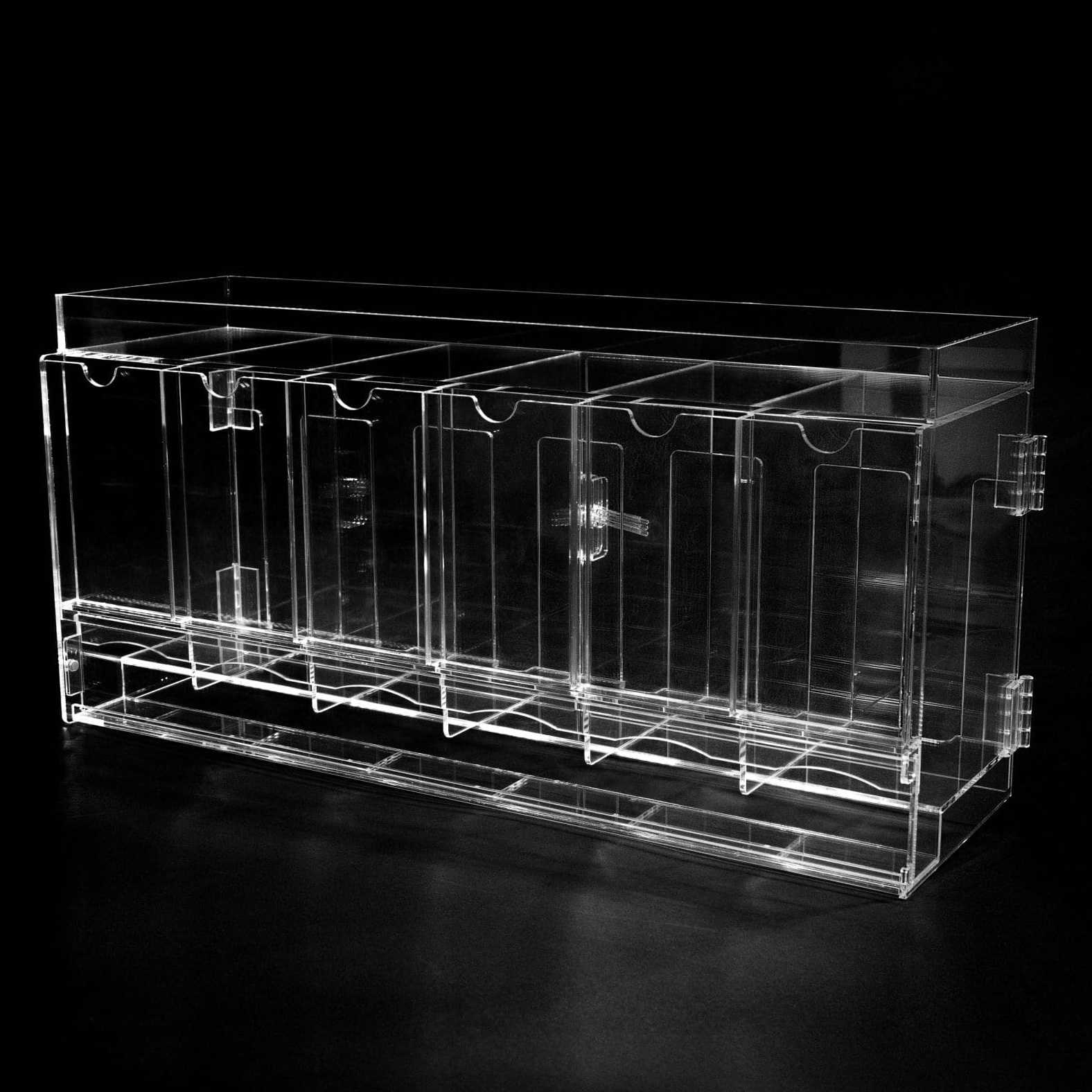 6-roms Akryl TCG Booster Pakke Dispenser