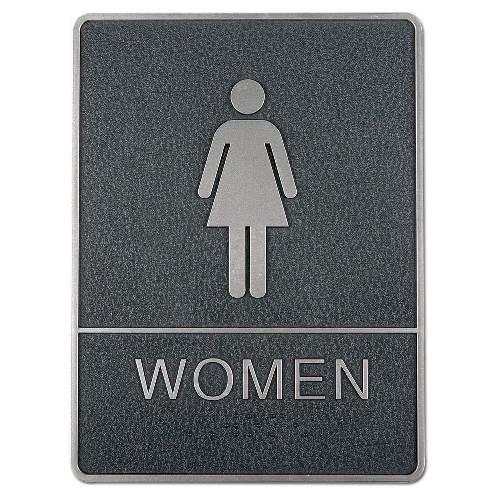 Braille toalett skilt med punktskrift - WOMEN