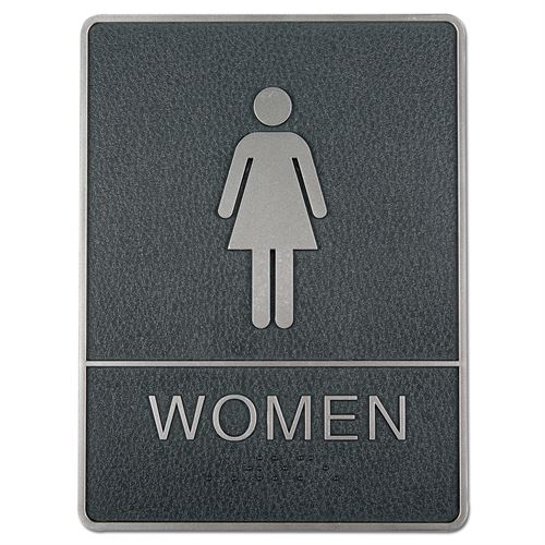 Braille toalett skilt med punktskrift - WOMEN