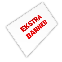 Ekstra banner til Zipper Wall Curved - 300x230 cm - Inkl. trykk på begge sider