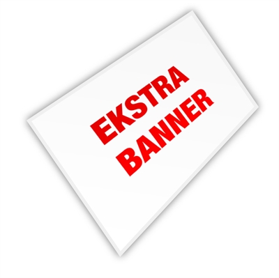 Ekstra banner til Zipper Wall Curved - 300x230 cm - Inkl. trykk på én side