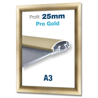 Pro Gold klikkramme med 25mm profil - A3