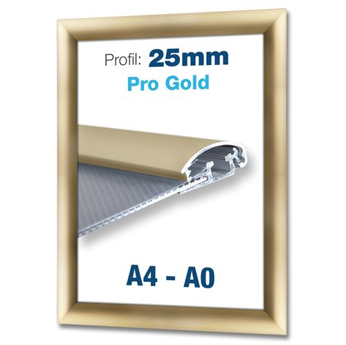 Pro Gold klikkrammer med 25 mm profil