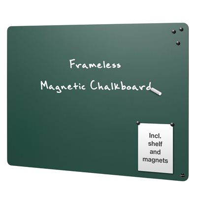 Naga grønn rammeløs magnetisk kritt tavle - 57x45 cm