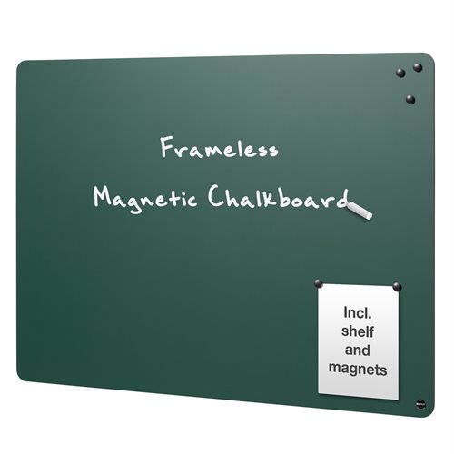 Naga grønn rammeløs magnetisk kritt tavle - 117x87 cm