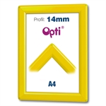 Gul A4 Opti Color klikkramme  - 14mm profil