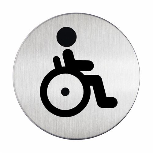 Handicaptoilet - Rundt pictogram skilt