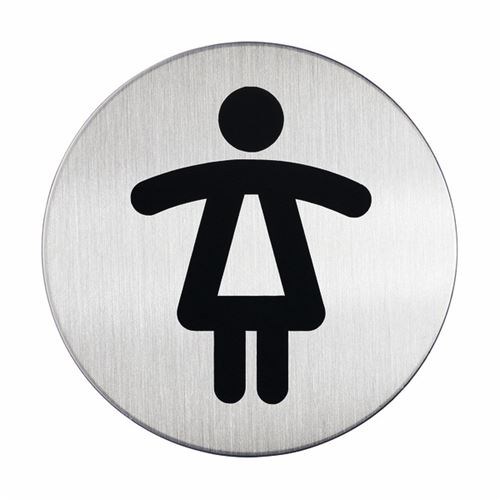 Dametoalett - Rundt pictogram skilt