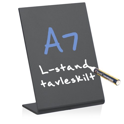 L-stand A7 tavleskilt - Pakke med 5 stk