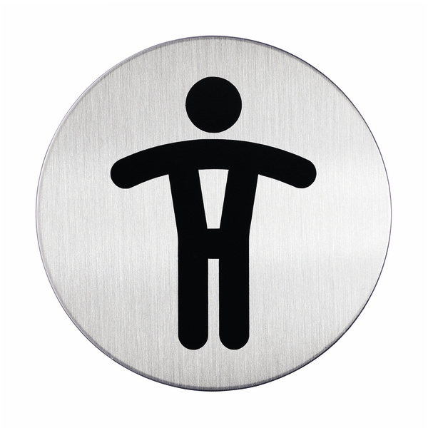 Herretoalett - Rundt pictogram skilt