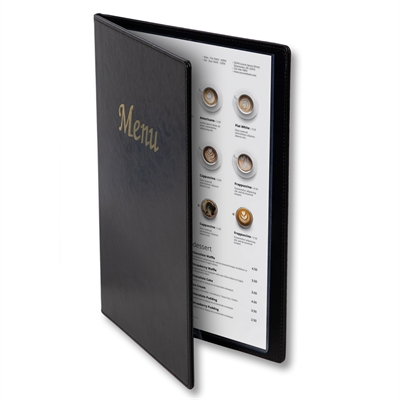 SKILTEX Svart Menyperme A4