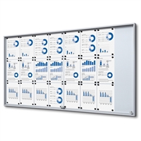 Whiteboard skap med skyvedører - 24xA4