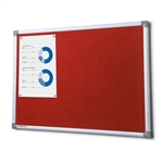 Oppslagstavle rød filt - 90x60 cm
