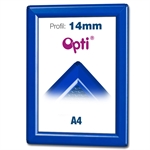 Blå A4 Opti Color klikkramme  - 14mm profil