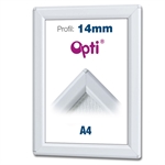 Hvit A4 Opti Color klikkramme  - 14mm profil