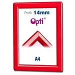 Rød A4 Opti Color klikkramme  - 14mm profil