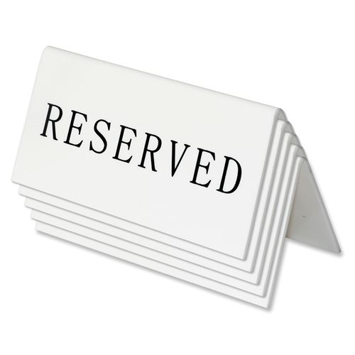 RESERVED bordskilt - Pakke med 5 stk