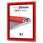 Rød Swift klikkramme med 25 mm profil - A1