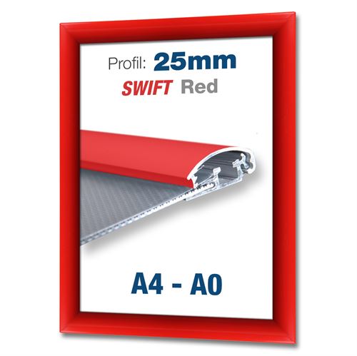 Røde Swift klikkrammer med 25 mm profil