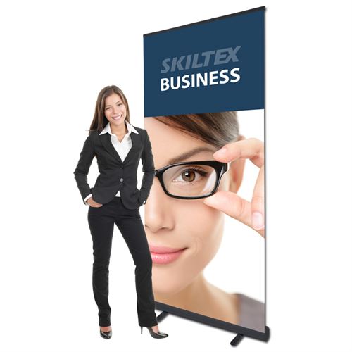 BUSINESS svart roll up banner inkl. trykk - 85 x 200 cm