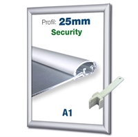 Security klikkramme m/ 25mm profil - A1