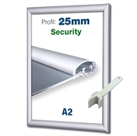 Security klikkramme m/ 25mm profil - A2
