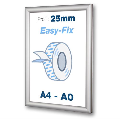 EasyFix Selvklebende klikkrammer med 25mm profil