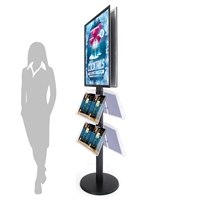 Sort ProStand 112 - Dobbelsidig Infostand med brosjyreholdere - B2 - 50x70cm