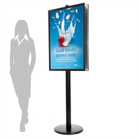 Svart ProStand 102 - Dobbelsidig Plakatstativ - 70x100 cm