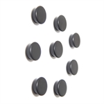 Super sterke svarte magneter til glasstavler - 20mm - 8 stk
