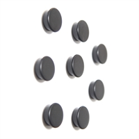 Svarte magneter til whiteboard - 20mm - 8 stk